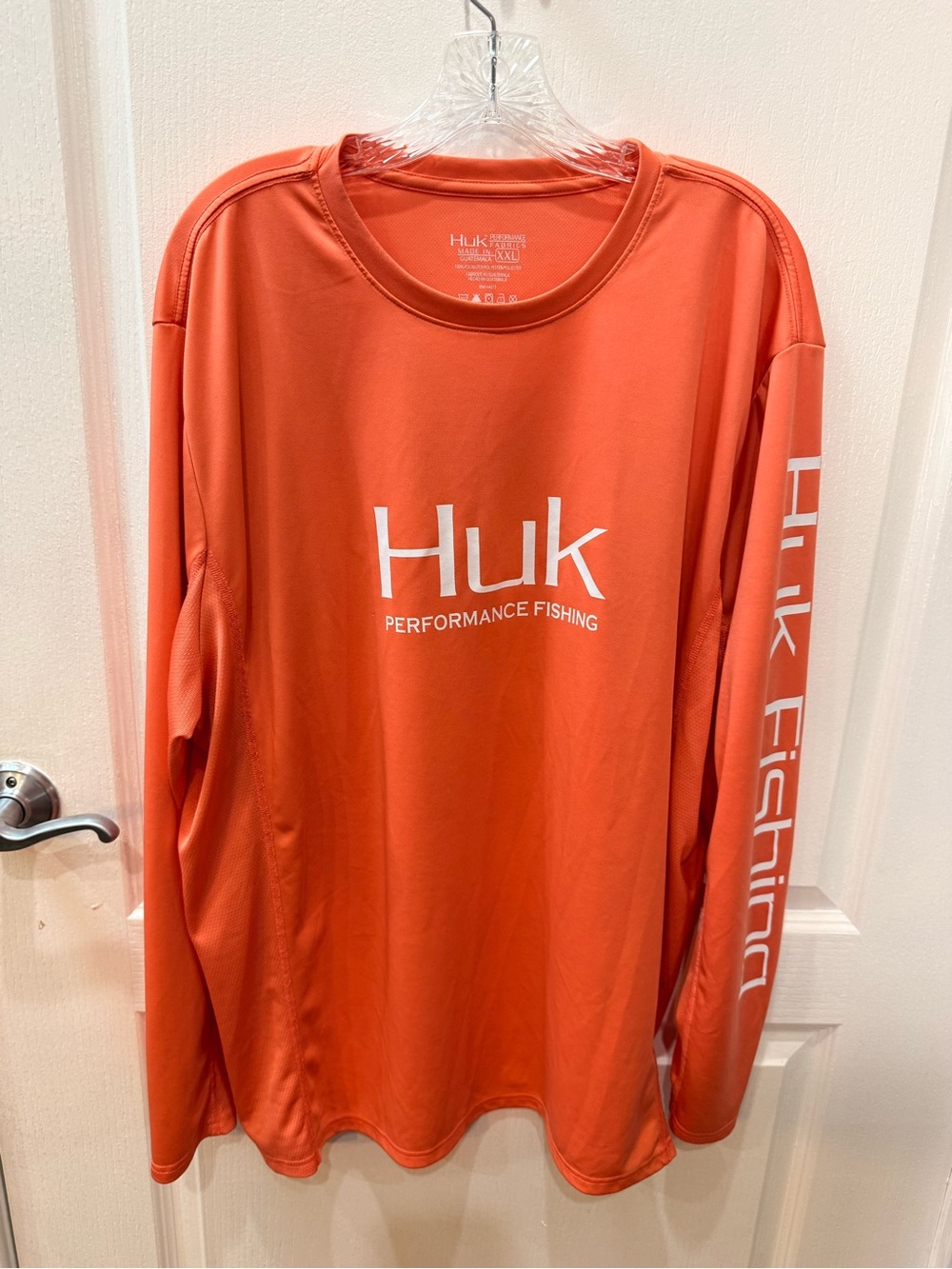Huk Performance Fishing Men's Long-Sleeve Shirt - Orange size XXL